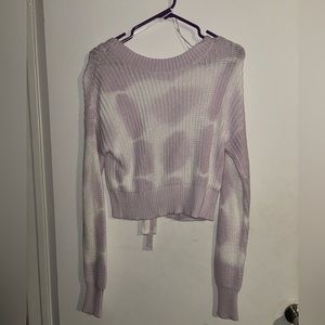 Tie-dye reversible Tie-Up sweater